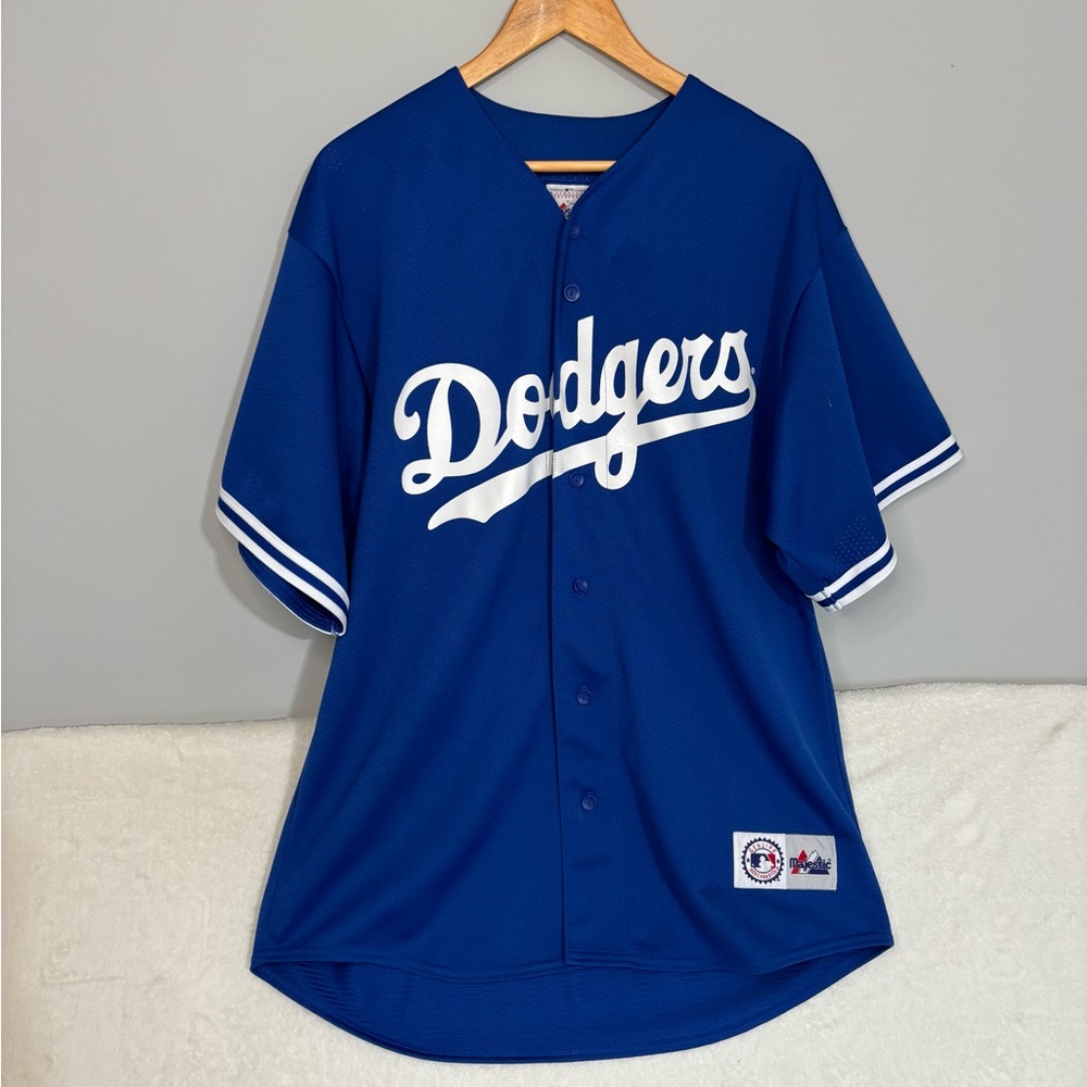 Majestic Los Angeles Dodgers Shawn Green #15 Blue MLB Baseball Jersey Size Large